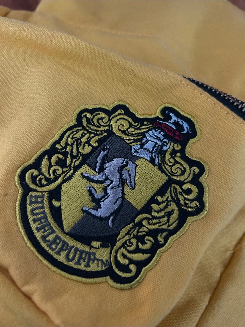 Yellow Hufflepuff Crest Canvas Backpack